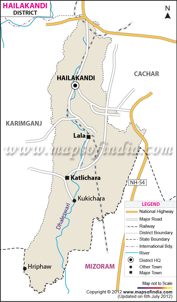District Map of Hailakandi 