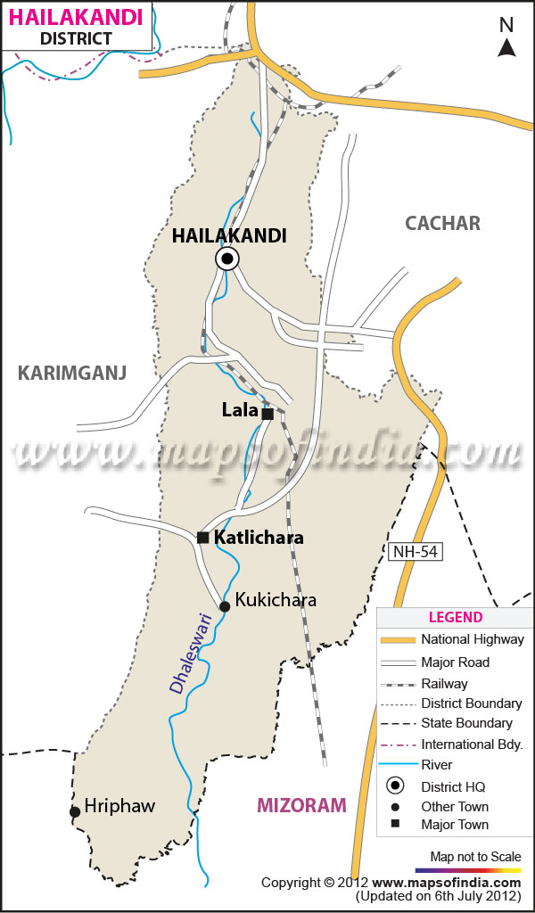 District Map of Hailakandi 