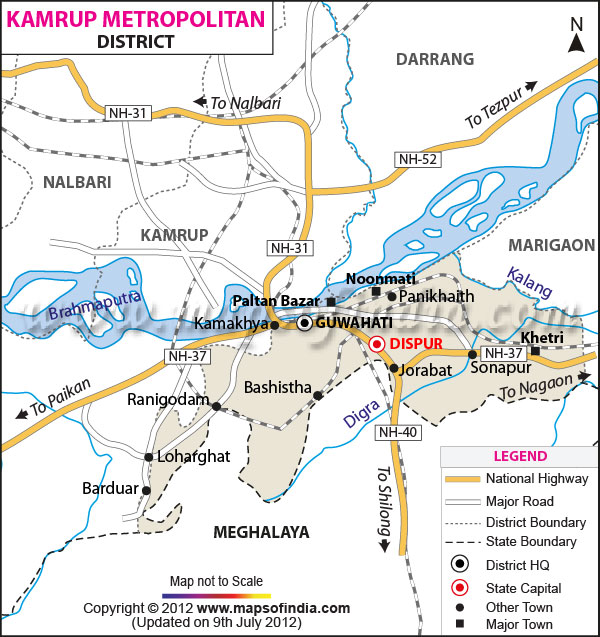 Kamrup Metropolitan District Map