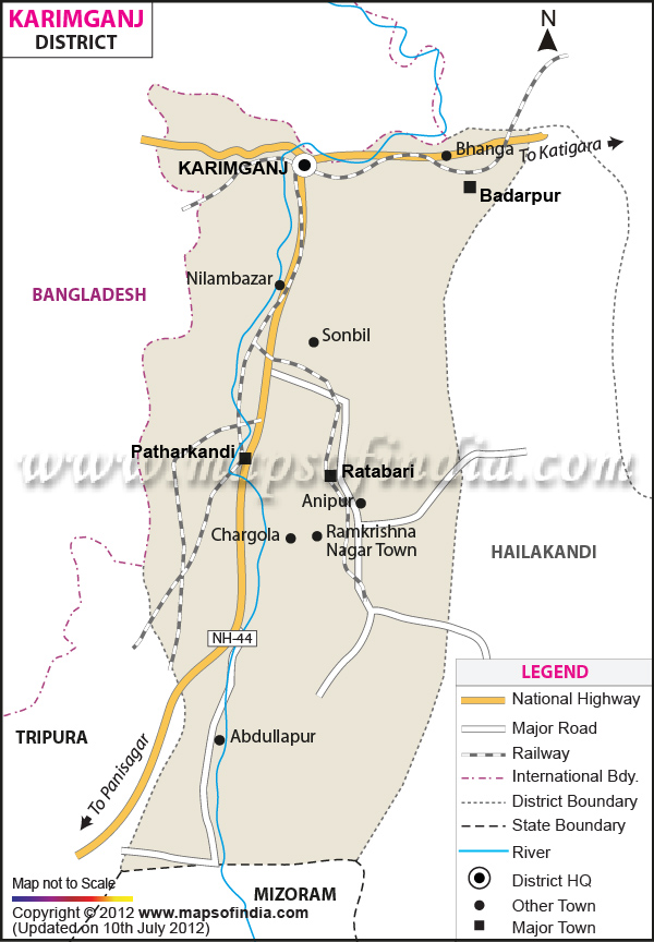 District Map of Karimganj 