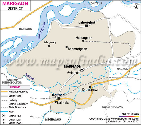 District Map of Morigaon 