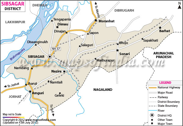 District Map of Sivasagar 