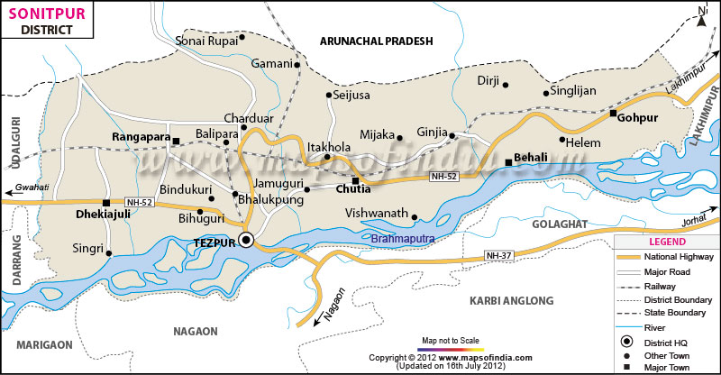 District Map of Sonitpur 