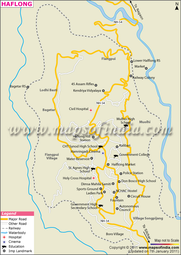 Haflong City Map
