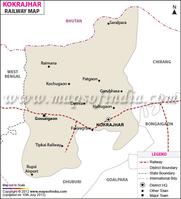 Railway Map of Kokrajhar 
