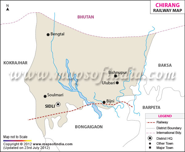 Railway Map of Chirang 