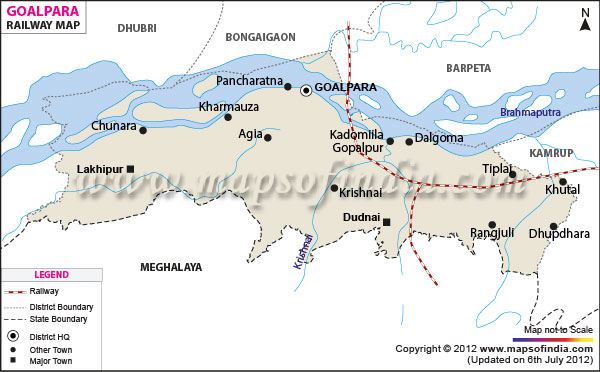 Railway Map of Goalpara 