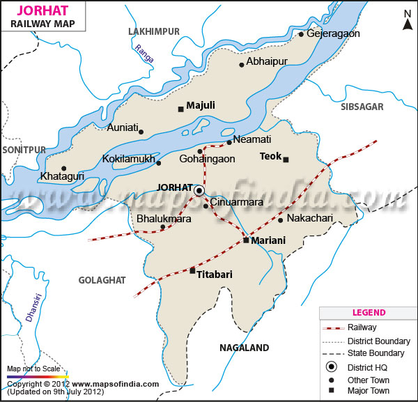 Railway Map of Jorhat 