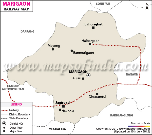 Railway Map of Morigaon 