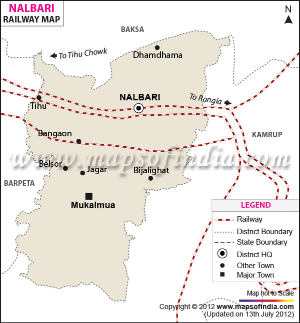 Railway Map of Nalbari 