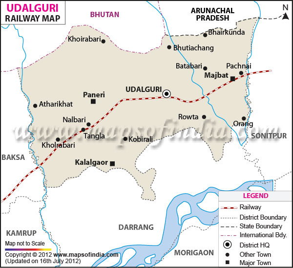 Railway Map of Udalguri