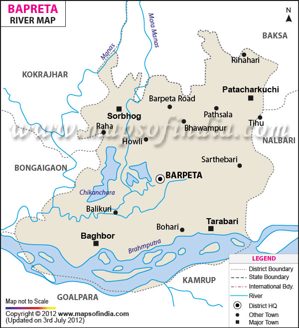 River Map of Barpeta 