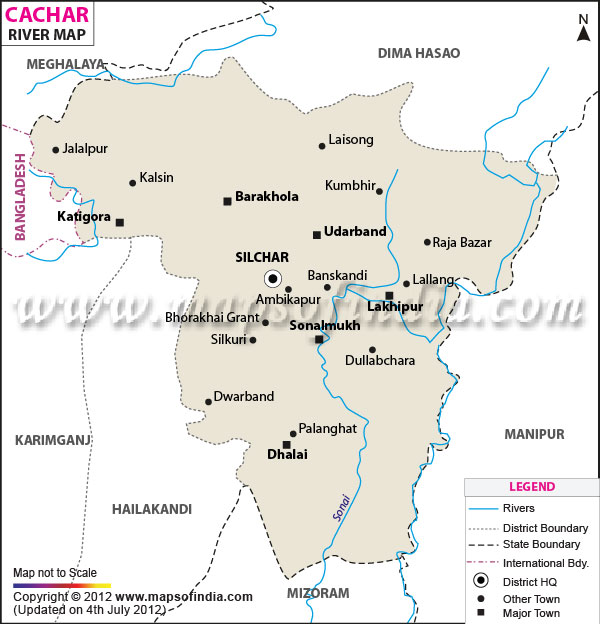 River Map of Cachar 