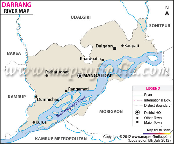 River Map of Darrang 