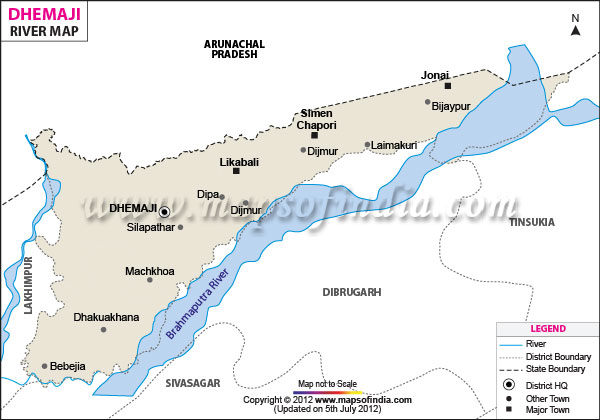 River Map of Dhemaji 