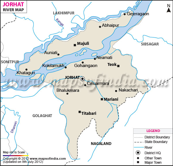River Map of Jorhat