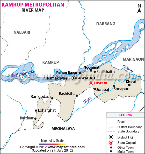 River Map of Kamrup Metropolitan