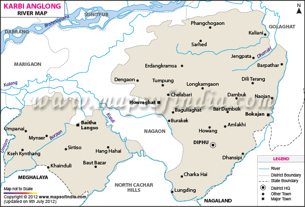 River Map of Karbi Anglong 