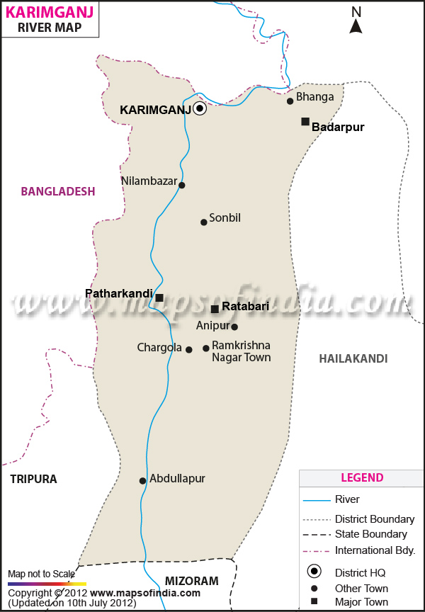 River Map of Karimganj 