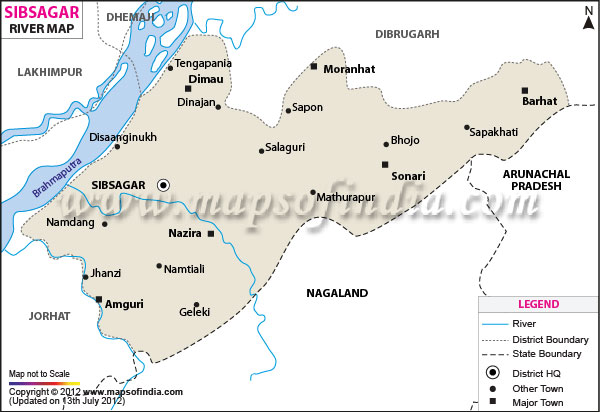River Map of Sivasagar 