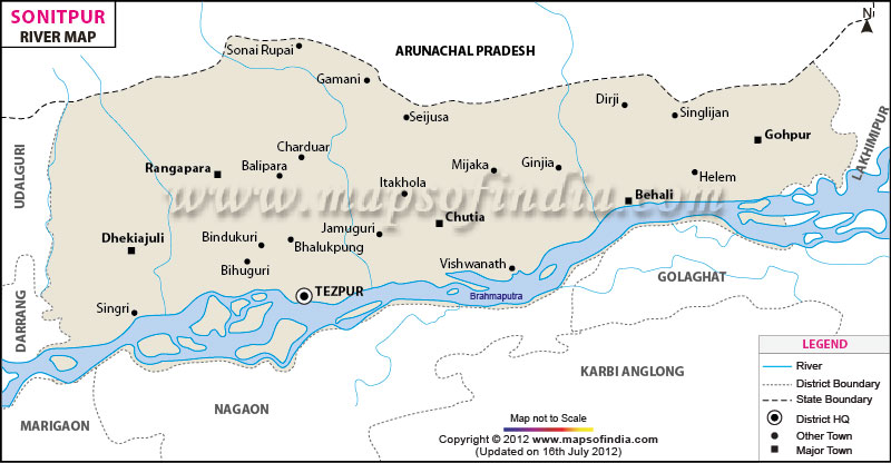 River Map of Sonitpur 