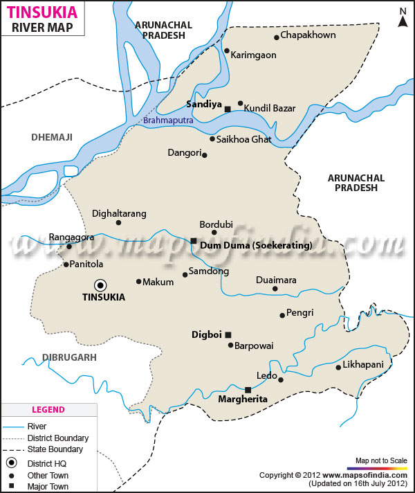 River Map of Tinsukia 