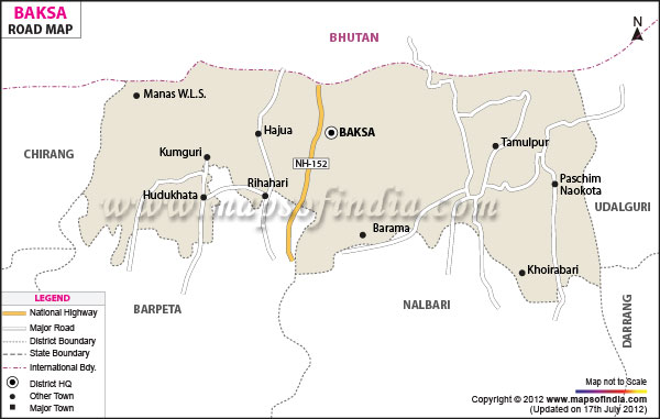 Road Map of Baksa 