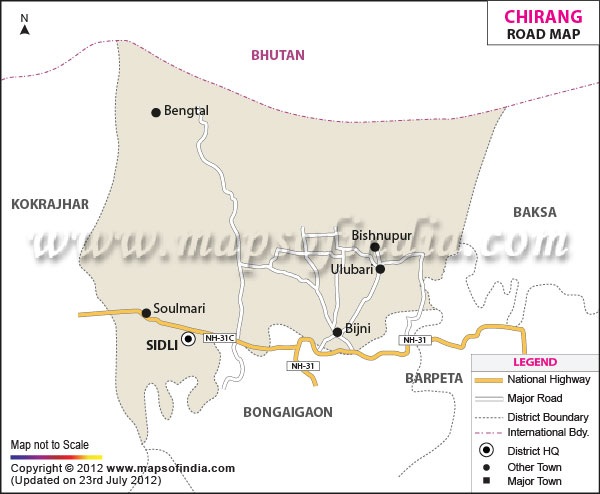 Road Map of Chirang 