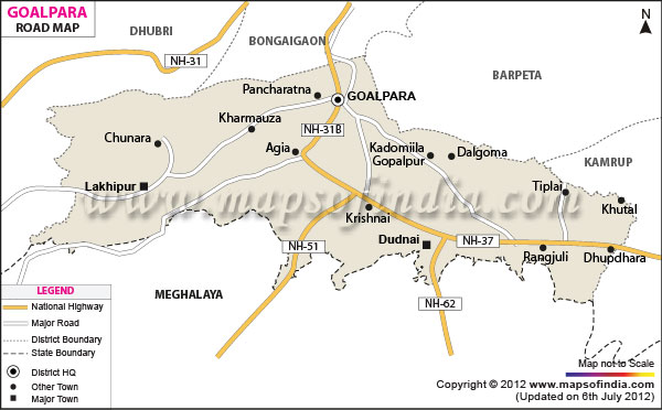 Road Map of Goalpara 