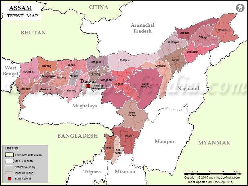 Assam Tehsil Map