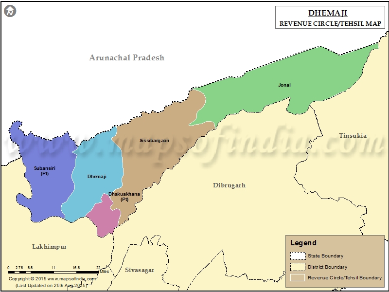 Tehsil Map of Dhemaji 