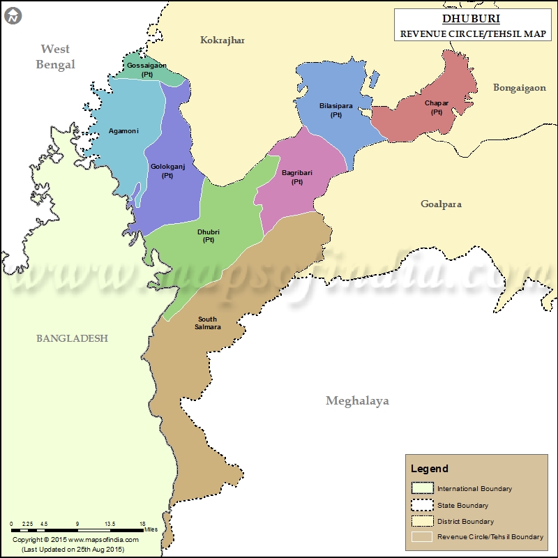 Tehsil Map of Dhubri 