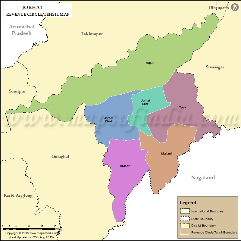 Jorhat Tehsil Map Circles In Jorhat