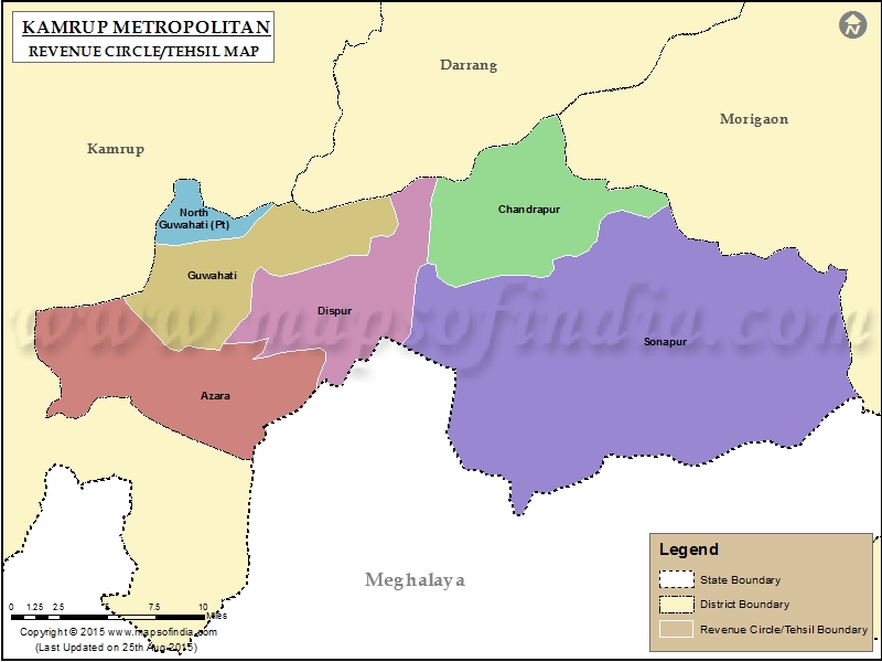 Tehsil Map of Kamrup Metropolitan