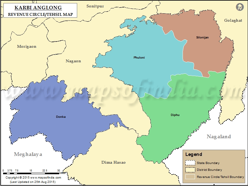 Tehsil Map of Karbi Anglong 