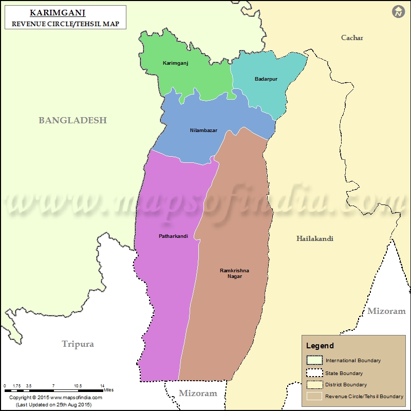 Tehsil Map of Karimganj 