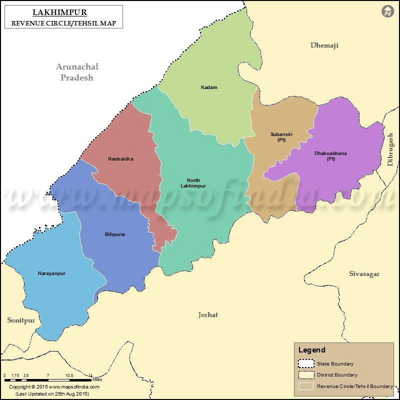 Tehsil Map of Lakhimpur 