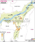 Assam Physical Map