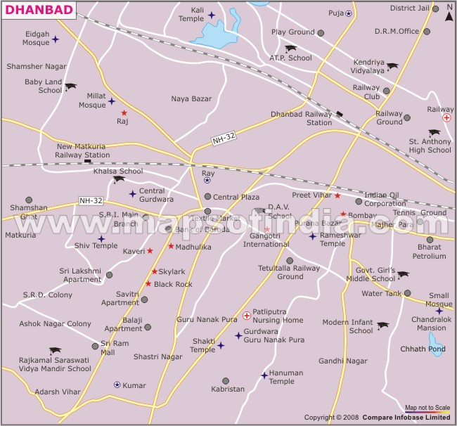 Dhanbad City Map