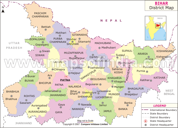 Bihar Location Map