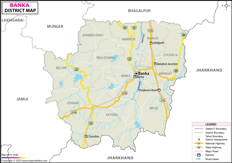 District Map of Banka