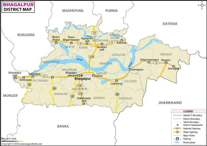 District Map of Bhagalpur