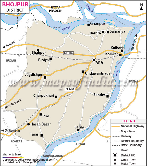 District Map of Bhojpur
