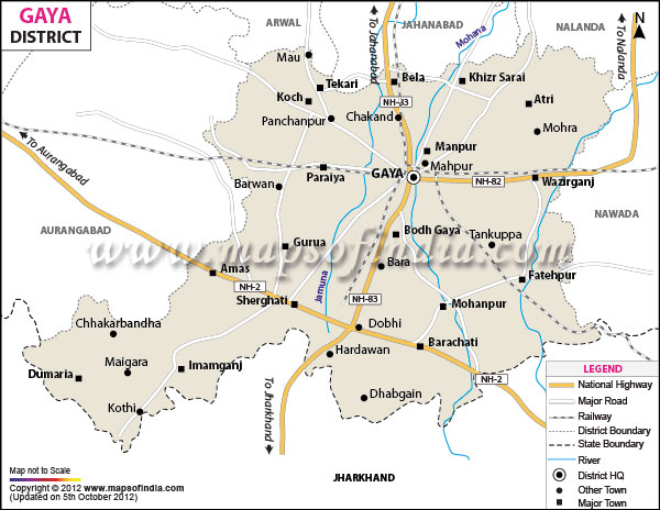 District Map of Gaya