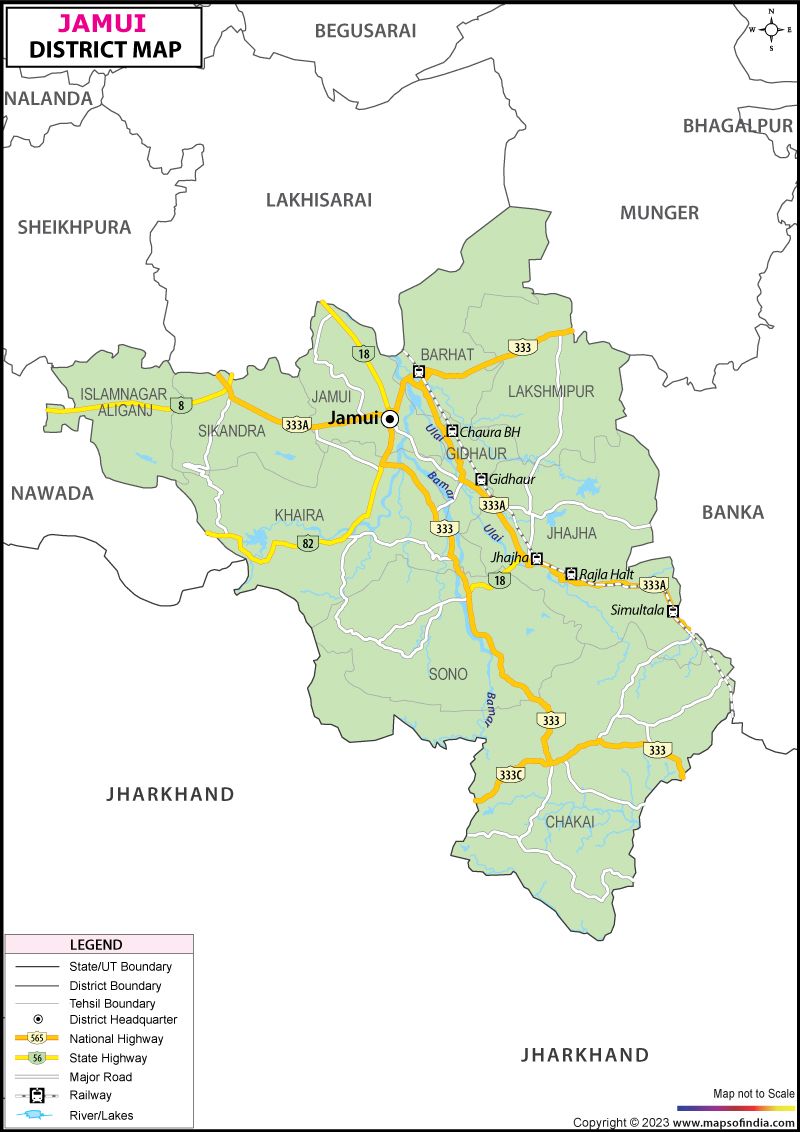 District Map of Jamui