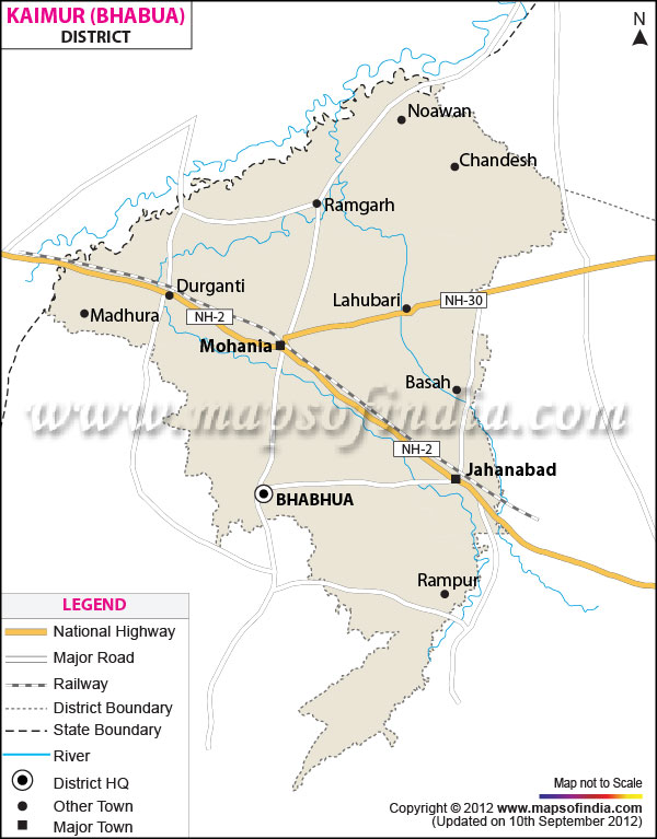 District Map of Kaimur