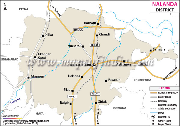 District Map of Nalanda
