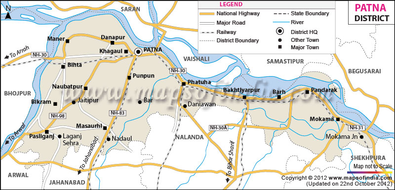 patna city road map Patna District Map patna city road map