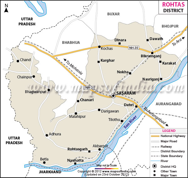 District Map of Rohtas