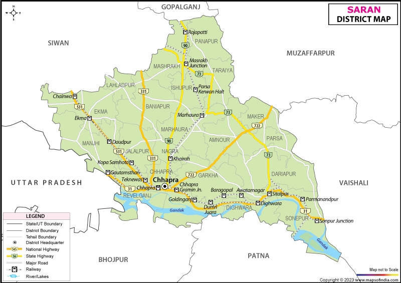 District Map of Saran
